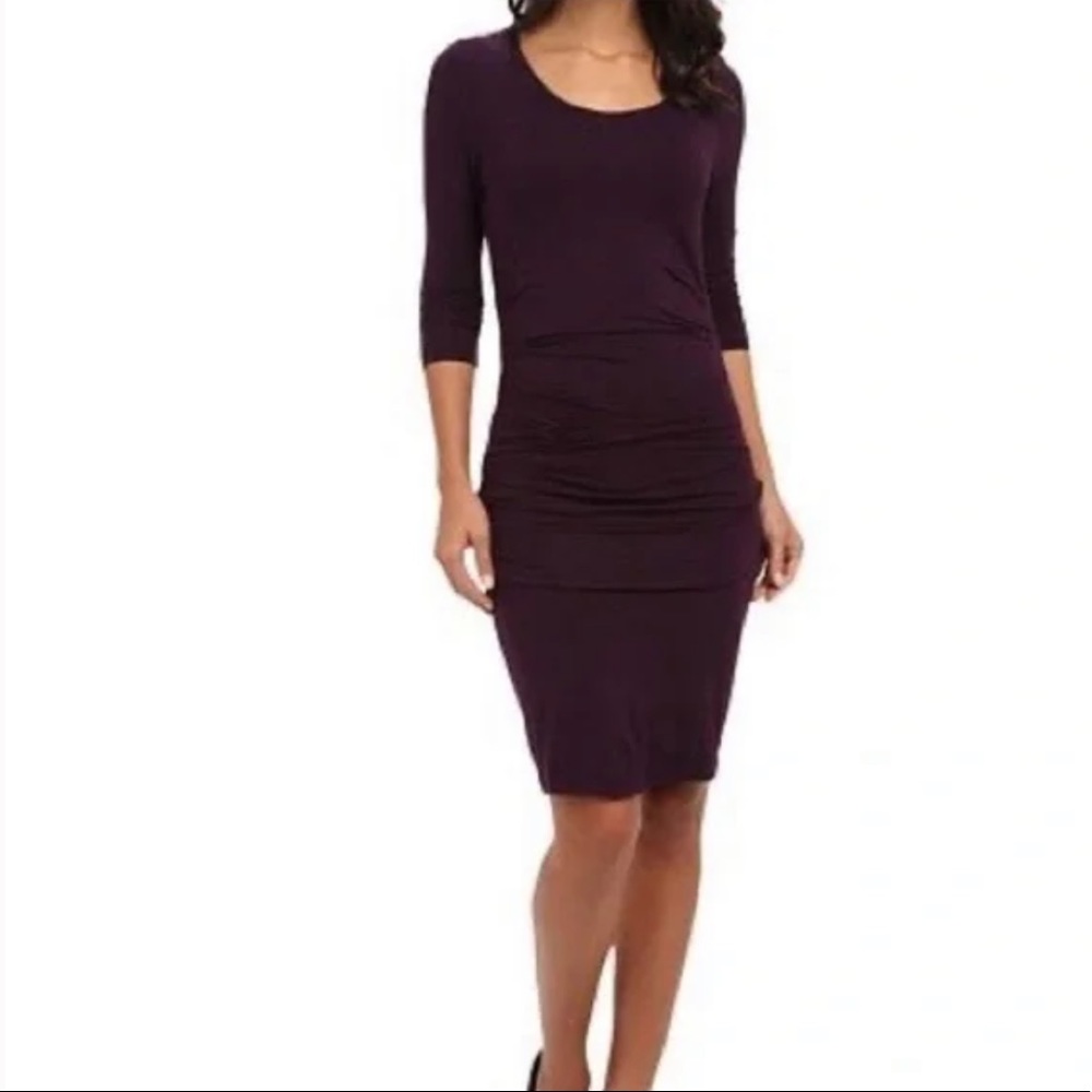 Lysse Black Marais Slimming Ruched Dress Size M